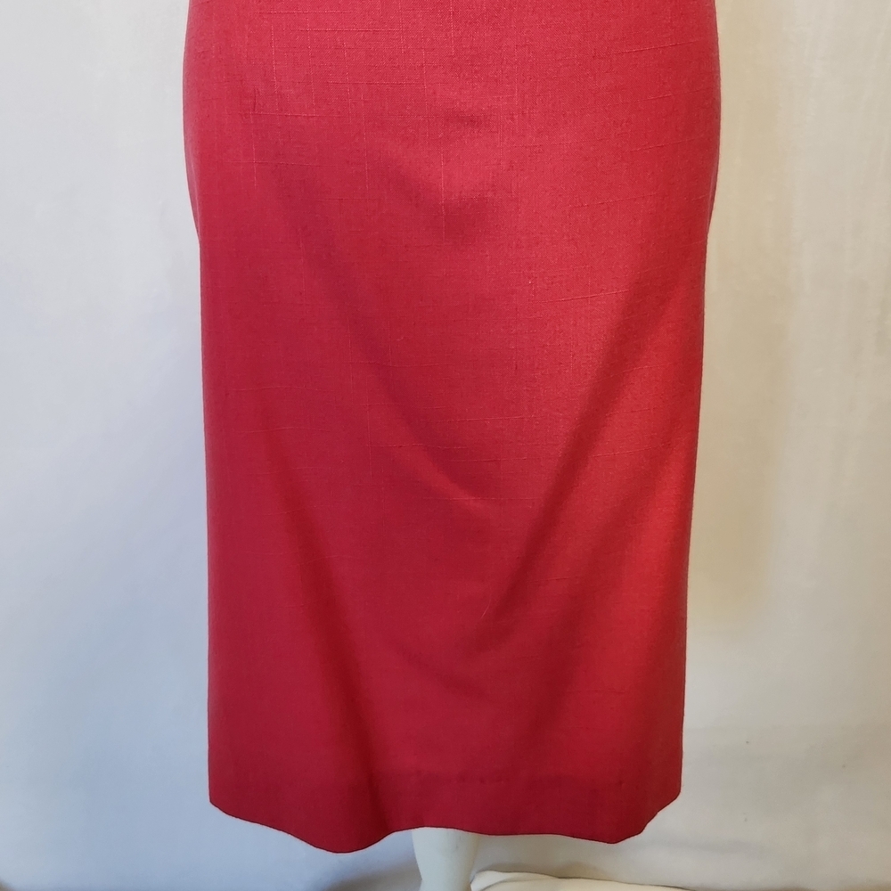 Oscar de La Renta Vintage Women's Size 10 Pink Zip Close Lined Pencil Skirt - Picture 4 of 12